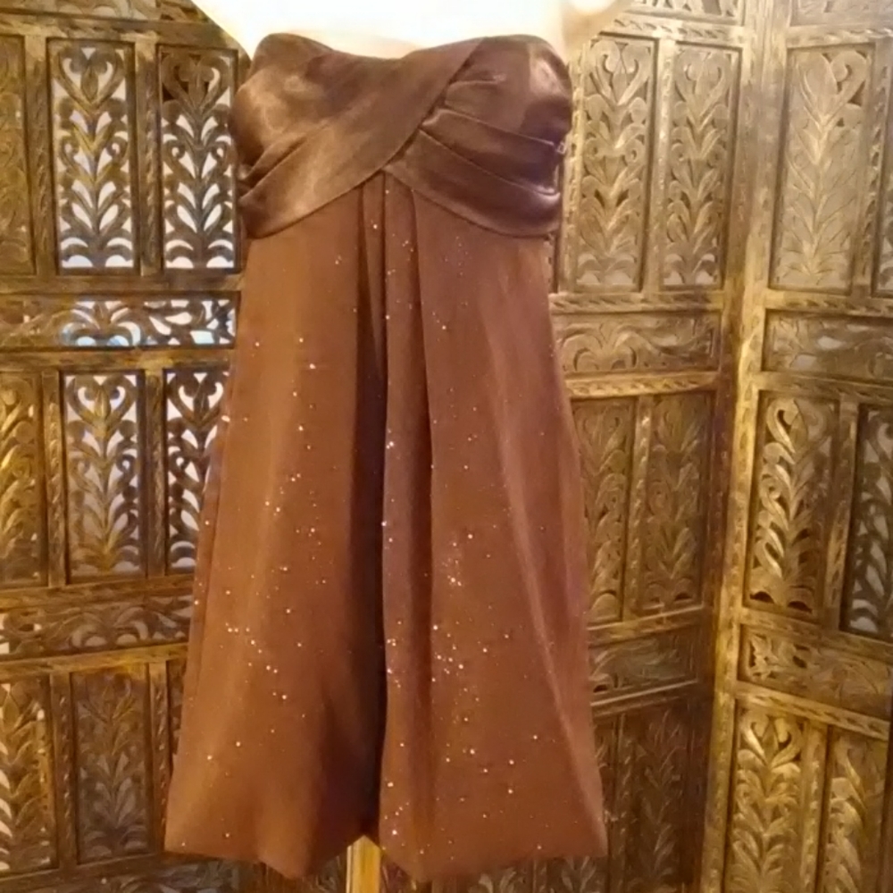 Brown sparkly formal dress, size 5/6